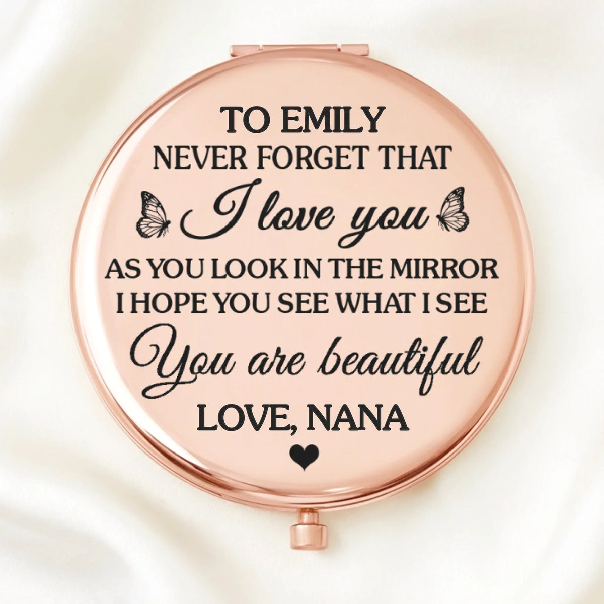 Custom Compact Mirror - Personalized Birthday Gifts For Daughter - You Shine Just Being You