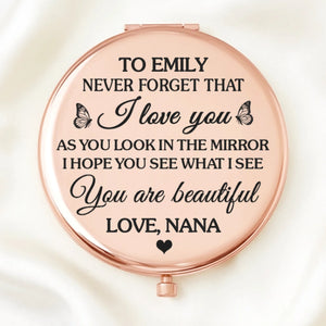 Custom Compact Mirror - Personalized Birthday Gifts For Daughter - You Shine Just Being You