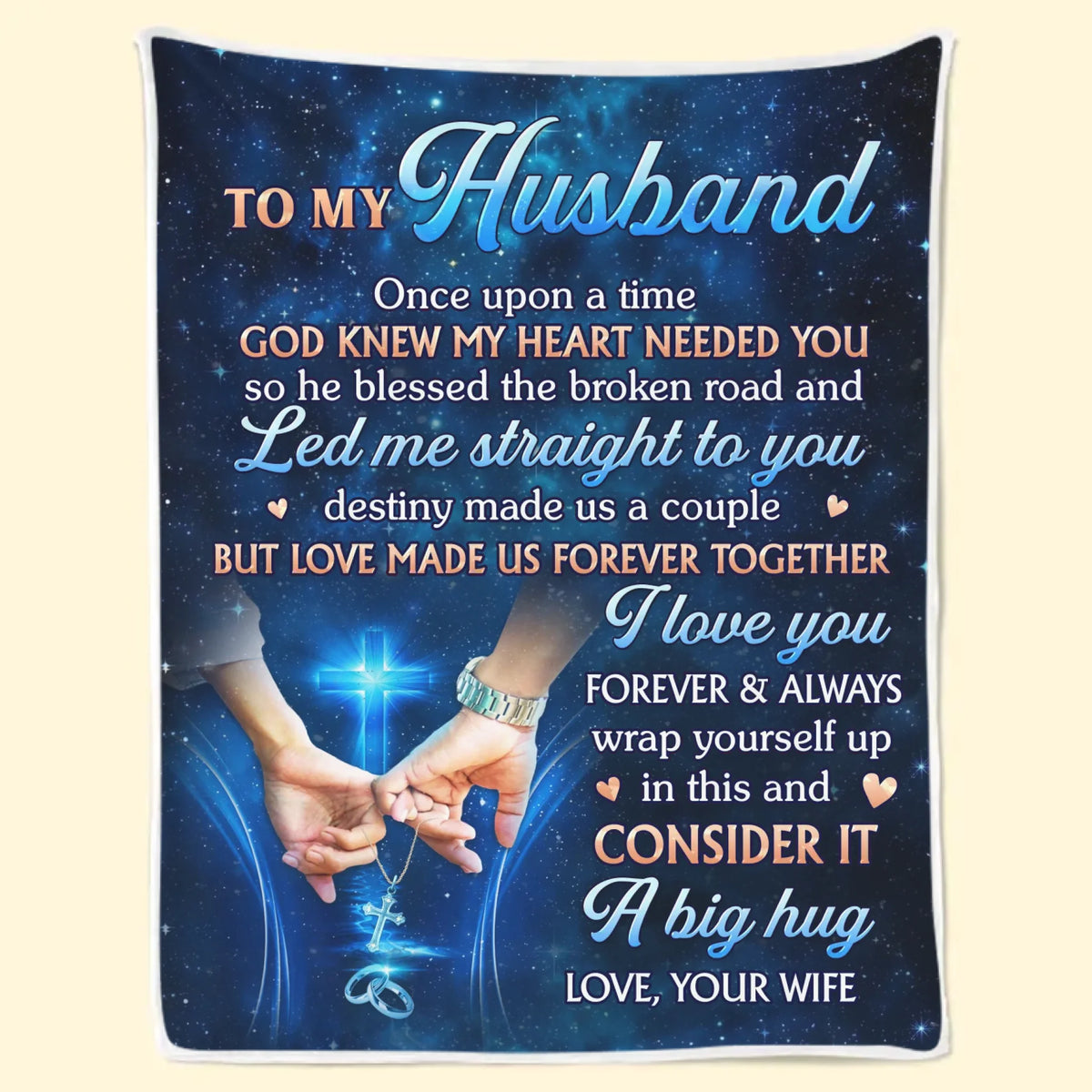 Custom Blanket - Personalized Anniversary Wedding Gifts For Husband And Wife, Him And Her - Side By Side Feels Natural