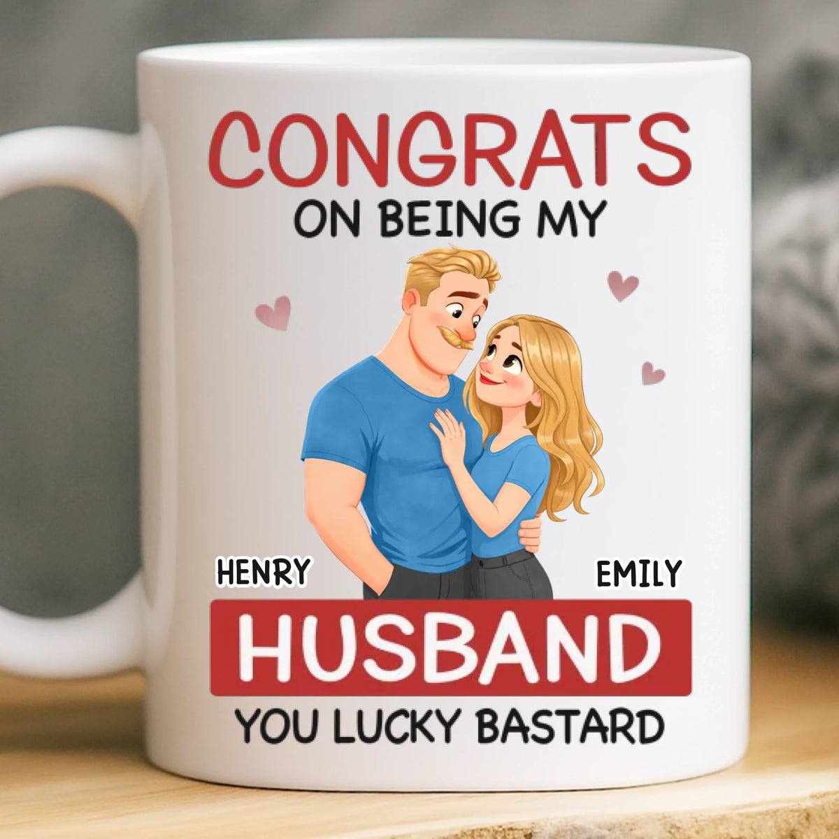 Custom Mug - Personalized Anniversary Wedding Gifts For Husband And Wife, Him And Her - Once Upon A Lifetime