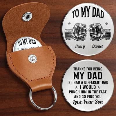Custom Pocket Hug - Personalized Birthday Gifts For Dad - Dad Is My Hero