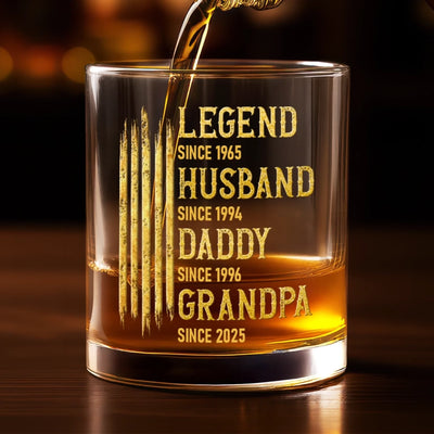 Custom Whiskey Glass - Personalized Birthday Gifts For Dad, Grandpa, Husband - Made Of Strong Stuff
