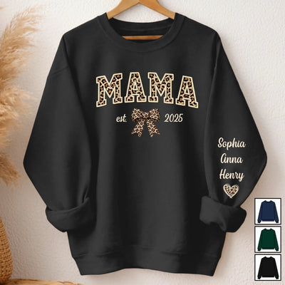 Custom Unisex Sweatshirt, Hoodie With Design On Sleeve - Personalized Mother's Day Gifts For Mom, Grandma - Mom Heart Full Of Love