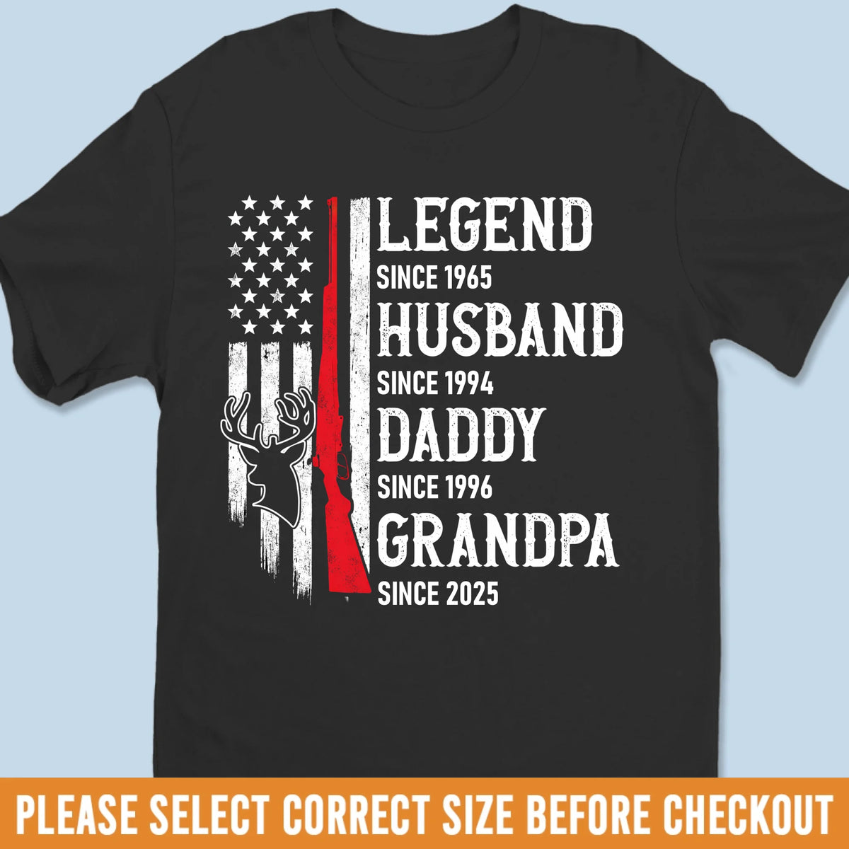 Custom Hunting Unisex T-shirt, Premium T-shirt, Hoodie - Personalized 4th Of July Gifts For Dad, Grandpa, Husband - Chasing Freedom And Game