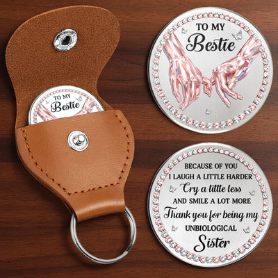 Custom Pocket Hug - Personalized Best Friend Birthday Gifts For Women, Besties, Sisters, BFF - My Unbiological Sister