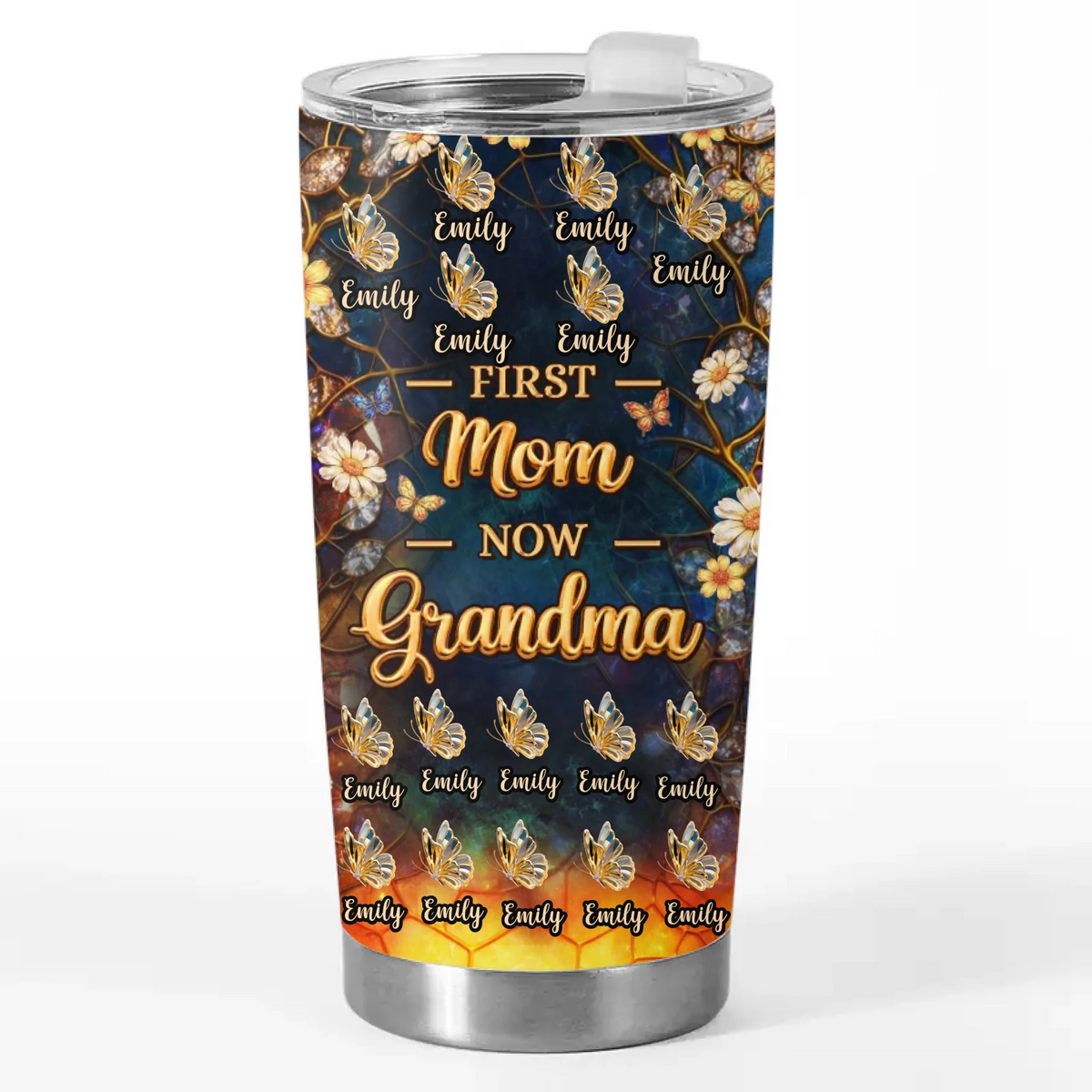 Custom Butterfly Tumbler - Personalized Mother's Day Birthday Gifts For Mom, Grandma - My Proudest Evolution