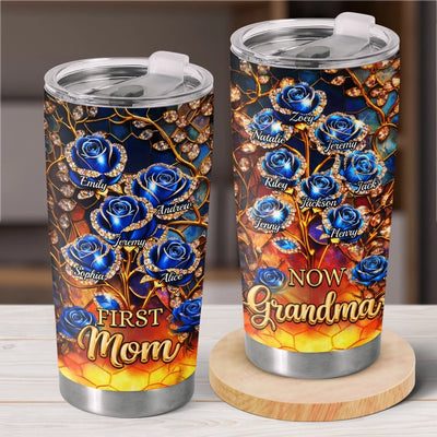 Custom Rose Tumbler - Personalized Mother's Day Birthday Gifts For Mom, Grandma - A Dynasty Of Love