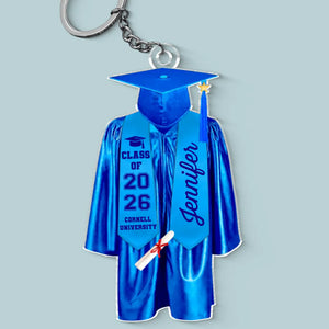 Le travail acharné porte ses fruits - Porte-clés personnalisé en acrylique pour la famille - Cadeau de remise de diplôme pour les membres de la famille, les frères et sœurs