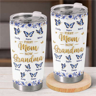 Custom Printed Tumbler - Personalized Mother's Day Gifts For Mom, Grandma  - Blessed With Mom And Grandma