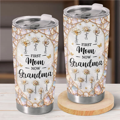 Custom Tumbler - Personalized Mother's Day Birthday Gifts For Mom, Grandma - Grandma’s Blooming Love