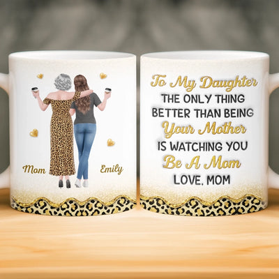 Custom 3D Inflated Effect Printed Mug - Personalized Mother's Day Birthday Gifts For Mom, Daughter - Mom, You Raised A Mama
