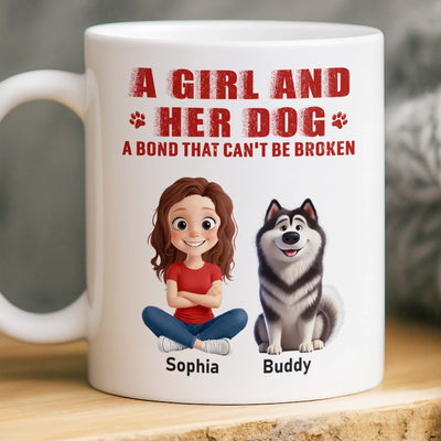 Custom Mug - Personalized Birthday Gifts For Dog Lovers, Dog Dad And Mom - My Dog Is My Happiness