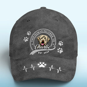 Le meilleur thérapeute a de la fourrure et quatre pattes noires - Casquette personnalisée pour chien, casquette classique à imprimé intégral - Nouveauté, cadeau pour propriétaires et amoureux des animaux