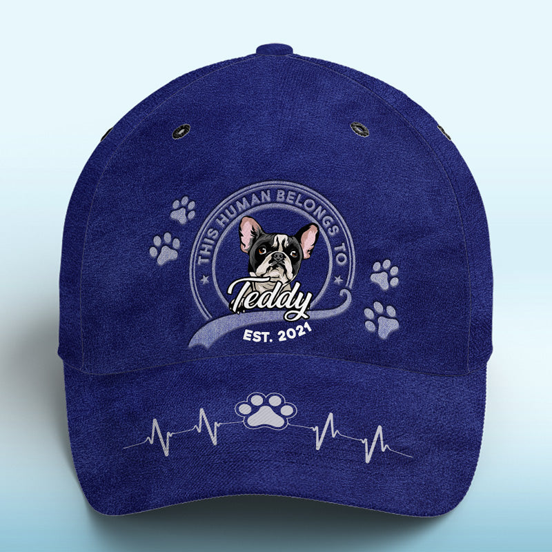 Le meilleur thérapeute a de la fourrure et quatre pattes bleu marine - Bonnet personnalisé pour chien, casquette classique à imprimé intégral - Nouveauté, cadeau pour propriétaires et amoureux des animaux
