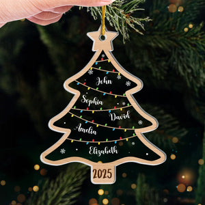 Joyeux Noël ! Décoration de Noël personnalisée en acrylique. Cadeau de Noël pour les membres de la famille.