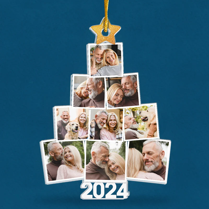 Photo personnalisée Couple Le sapin de Noël parfait - Ornement personnalisé pour couple - Forme personnalisée en acrylique - Cadeau de Noël pour mari et femme, anniversaire
