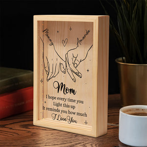 Thank You For Being The Light In My Life - Family Personalized Custom Frame Light Box - Mother's Day, Gift For Mom
