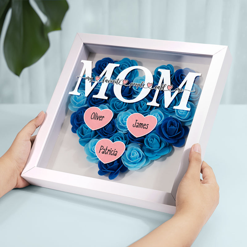 Mes personnes préférées m'appellent maman - Boîte à fleurs personnalisée pour la famille - Fête des mères, cadeau pour maman, grand-mère