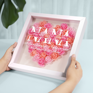 Maman, je t'aime - Boîte à fleurs personnalisée pour la famille - Cadeau pour la fête des mères, maman, grand-mère