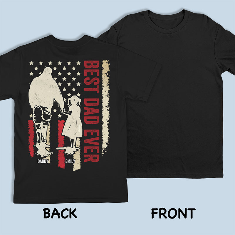 Nous avons le meilleur papa de tous les temps - T-shirt, sweat à capuche, sweat-shirt unisexe personnalisé imprimé au dos - Cadeau de fête des pères, d'anniversaire pour papa, grand-père