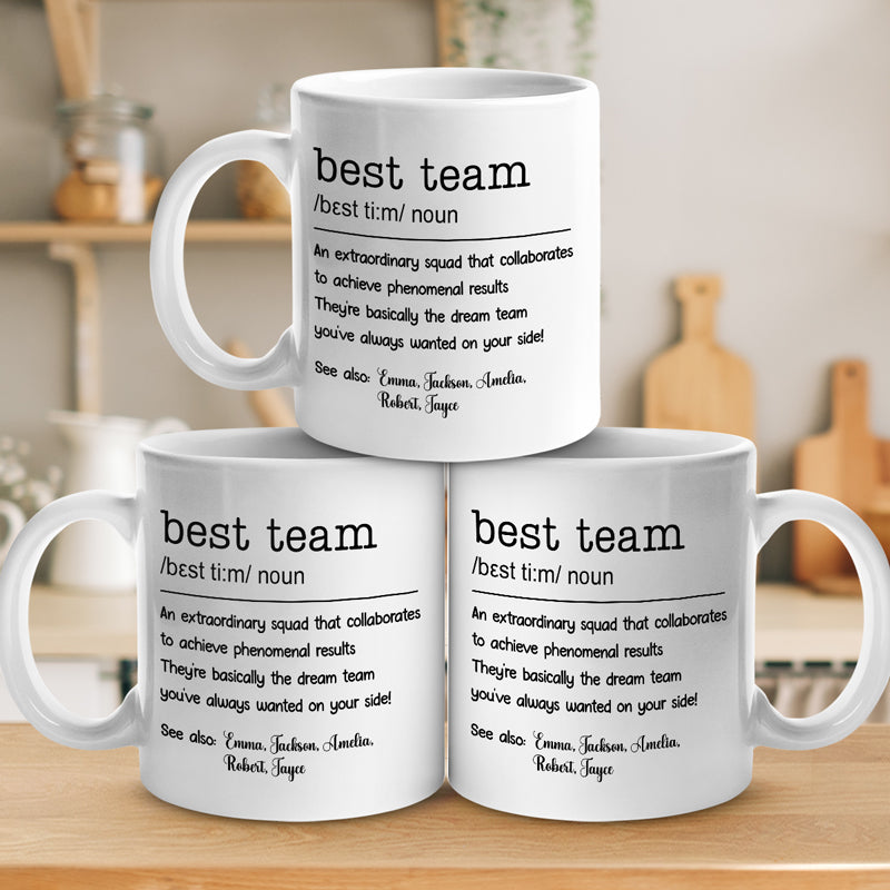 Nous sommes la meilleure équipe de tous les temps - Tasse personnalisée pour collègue - Cadeau de Noël pour collègues, amis de travail, collègues