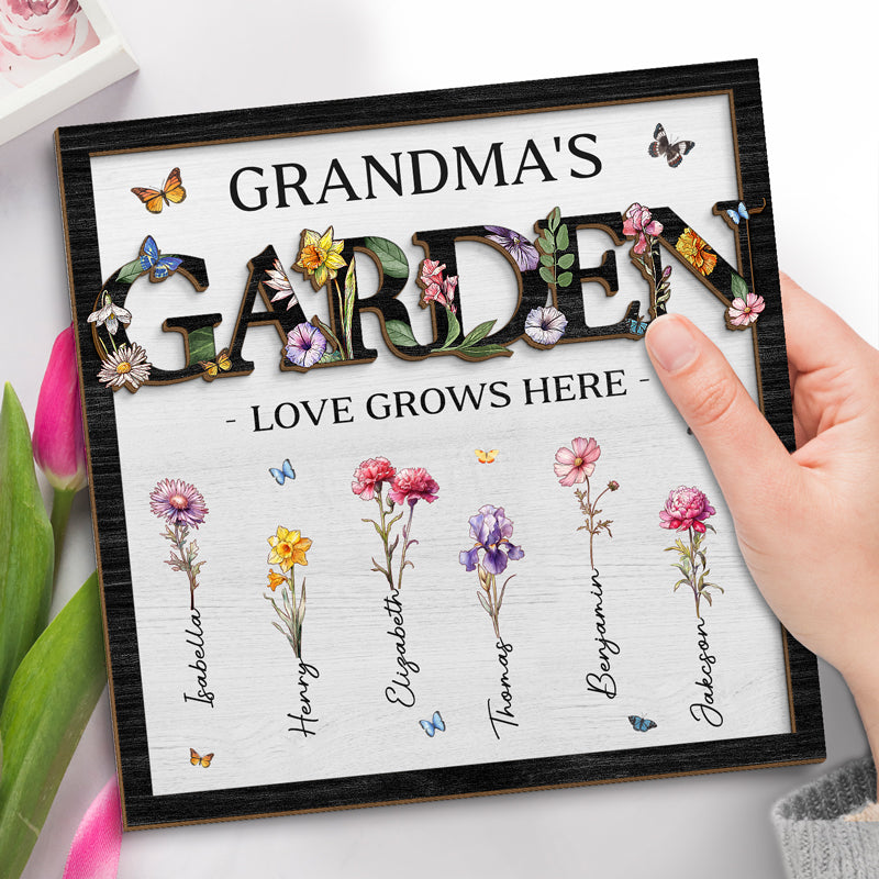 Nous sommes connectés les uns aux autres - Plaque en bois personnalisée à 2 couches avec support - Cadeau de fête des mères, de pendaison de crémaillère pour maman, grand-mère