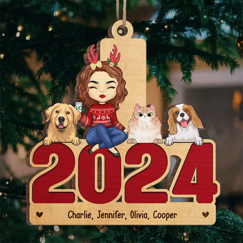 Que votre Noël soit plein de douceur et de lumière ! Décoration personnalisée pour chien et chat ! En bois, forme unique ! Cadeau de Noël pour les propriétaires et les amoureux des animaux.