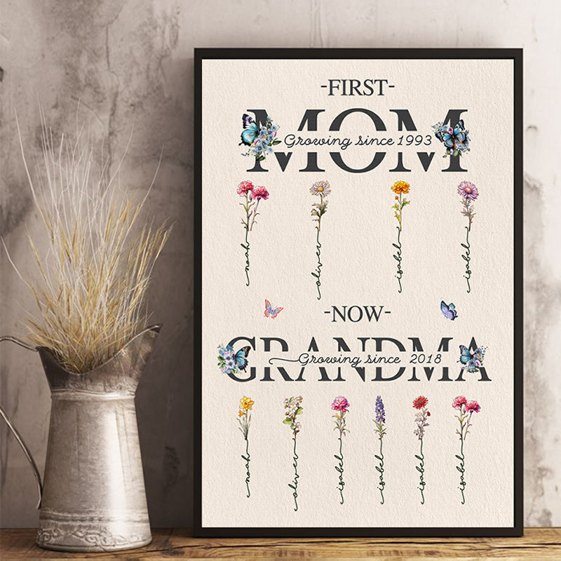 Chaque maison a besoin d'une grand-mère - Affiche verticale personnalisée pour la famille - Fête des Mères, cadeau pour maman, grand-mère