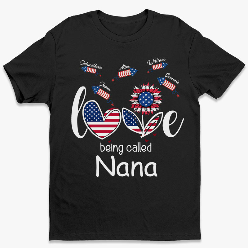 J'adore être appelée grand-mère ! Cadeau du 4 juillet ! T-shirt unisexe personnalisé