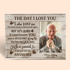 The Day I Lost You Forever - Memorial Personalized Custom Acrylic Magnetic Photo Frame - Sympathy Gift, Gift For Family Members