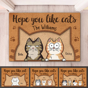 Gardez votre calme et aimez les chats ! Tapis décoratif personnalisé pour chat ! Cadeau pour les propriétaires et les amoureux des animaux.