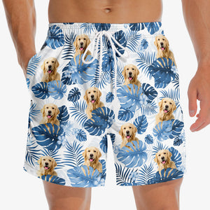 Short de plage hawaïen personnalisé avec photo pour chien et chat - Cadeau idéal pour les vacances d'été, les anniversaires et les amoureux des animaux