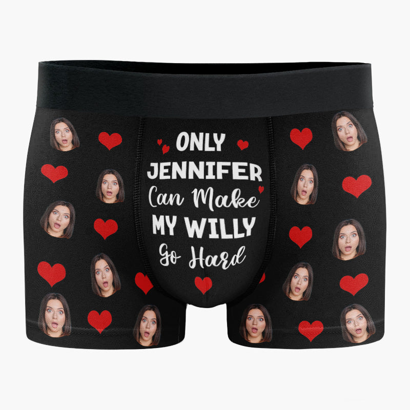 Photo personnalisée « Elle seule peut faire vibrer mes cloches » - Boxer personnalisé amusant, boxer pour homme - Cadeau d'anniversaire pour petit ami, mari, anniversaire