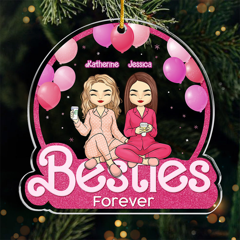 Merci pour tout - Ornement personnalisé Bestie - Forme personnalisée en acrylique - Cadeau de Noël pour meilleures amies, meilleures amies, sœurs