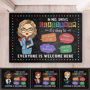 C'est normal de faire des erreurs et de demander de l'aide - Tapis décoratif personnalisé pour la maison - Cadeau de pendaison de crémaillère pour l'enseignant, retour à l'école