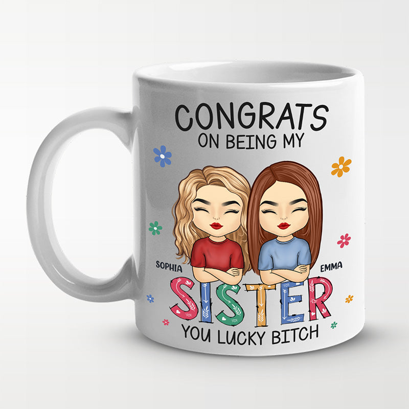 Tu as de la chance de m'avoir - Mug personnalisé Bestie - Cadeau pour les meilleures amies, BFF, sœurs