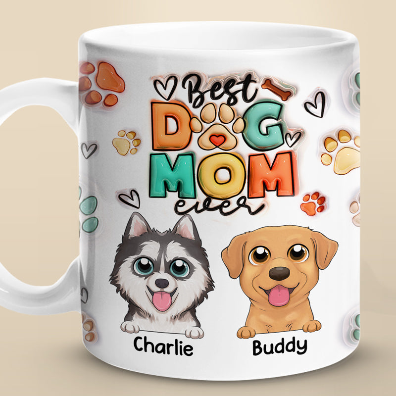 La vie serait dure sans toi - Mug personnalisé avec effet gonflé en 3D pour chien - Cadeau pour les propriétaires d'animaux et les amoureux des animaux