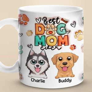 La vie serait dure sans toi - Mug personnalisé avec effet gonflé en 3D pour chien - Cadeau pour les propriétaires d'animaux et les amoureux des animaux
