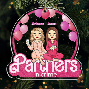 Partenaires de crime - Décoration personnalisée pour meilleure amie - Forme personnalisée en acrylique - Cadeau de Noël pour meilleures amies, meilleures amies, sœurs