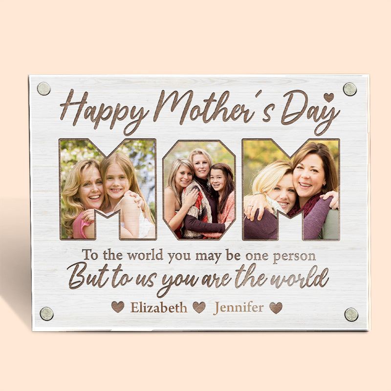 Cadre photo personnalisé avec photo de remerciement pour avoir rendu mon enfance inoubliable - Cadre photo magnétique en acrylique personnalisé pour la famille - Cadeau de fête des mères, d'anniversaire pour maman