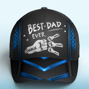 Meilleur papa de tous les temps - Casquette personnalisée familiale, casquette classique à imprimé intégral - Cadeau de fête des pères, d'anniversaire pour papa, grand-père