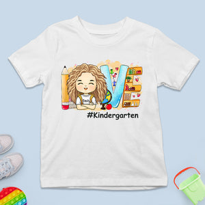 Les cloches de l'école sonnent, l'excitation commence - T-shirt enfant personnalisé - Cadeau pour enfant, cadeau de rentrée scolaire