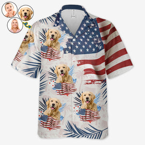 T-shirt hawaïen tropical patriotique unisexe personnalisé pour chien et chat : « L'été est un état d'esprit » - Cadeau pour les vacances d'été, pour les propriétaires d'animaux et les amoureux des animaux.