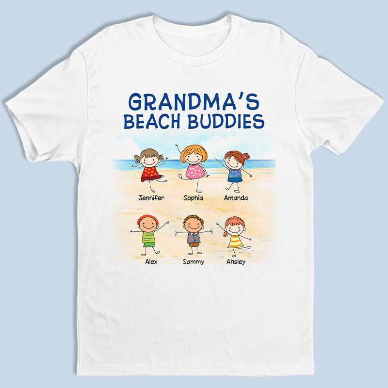 Beach Buddy - T-shirt, sweat à capuche et sweat-shirt unisexe personnalisé pour la famille - Vacances d'été, cadeau d'anniversaire pour grand-mère