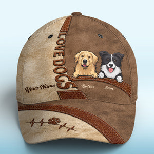 Le bonheur est une queue qui remue – Casquette personnalisée pour chien, casquette classique à imprimé intégral – Cadeau pour propriétaires et amoureux des animaux