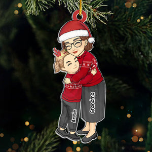 Tu rends mon cœur heureux à Noël - Ornement personnalisé pour la famille - Forme personnalisée en acrylique - Cadeau de Noël pour maman, grand-mère