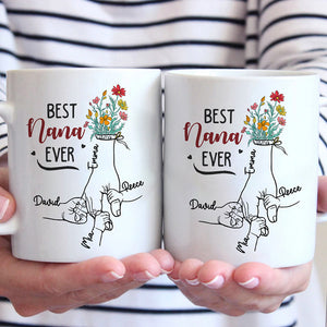 Meilleure grand-mère de tous les temps - Mug personnalisé pour la famille - Cadeau d'anniversaire pour maman et grand-mère