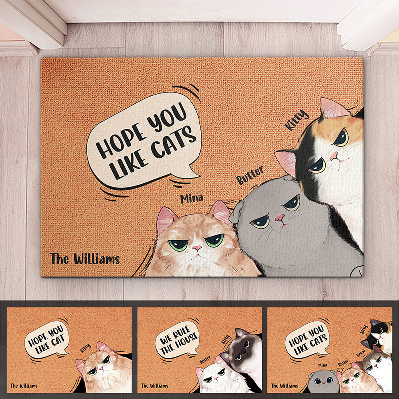 Les chats dominent le monde - Tapis décoratif personnalisé pour chat - Cadeau pour les propriétaires et les amoureux des animaux