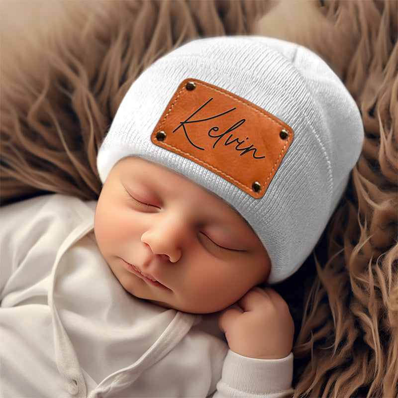 Bienvenue au monde ! Bonnet personnalisé pour bébé ! Cadeau pour la famille