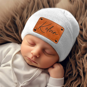 Bienvenue au monde ! Bonnet personnalisé pour bébé ! Cadeau pour la famille